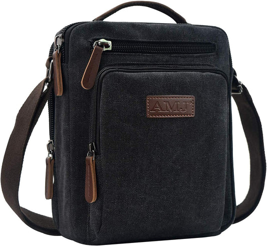 Messenger Bag for Men, Canvas Crossbody Shoulder Bags Vintage Satchel for Travel Work Business