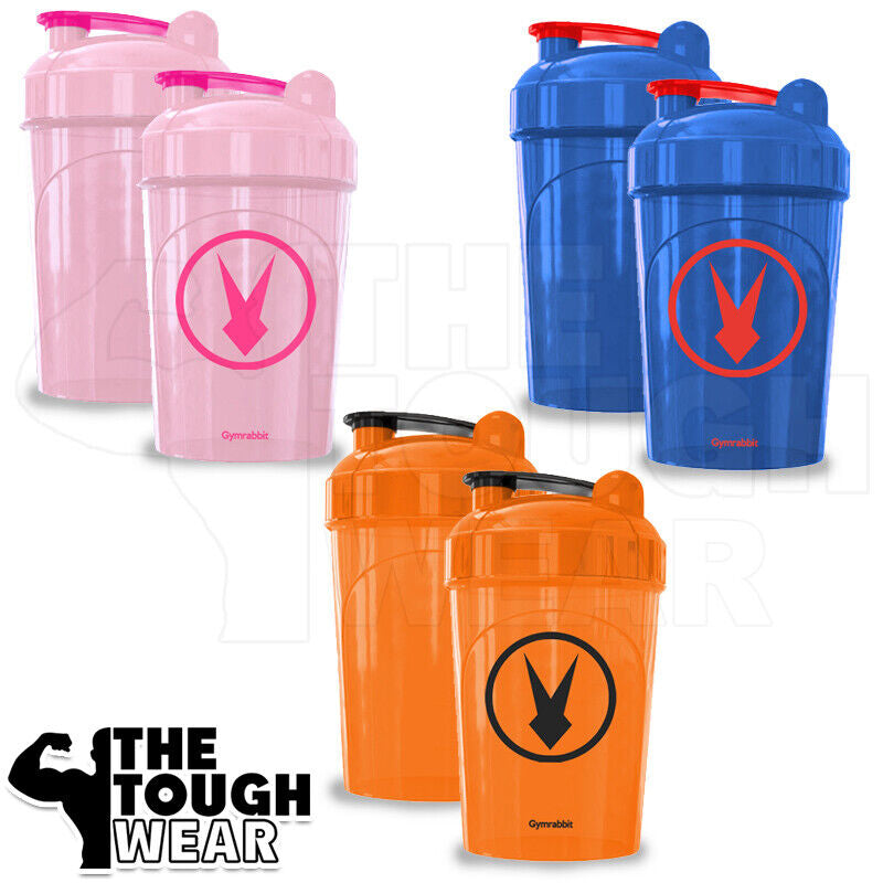 Gym Rabbit Shaker Cup 16Oz -Bottle Protein Shaker & Mixer Cup - V2 Colors