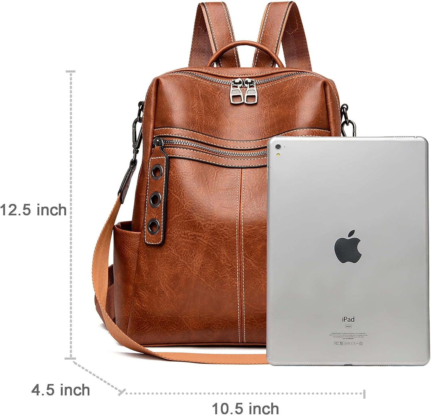 Backpack Purse for Women Fashion Genuine Leather Convertible Shoulder Handbag Travel Bag Satchel Rucksack Ladies Bag