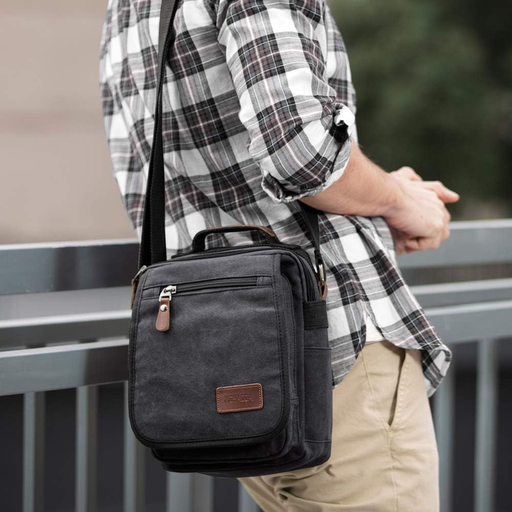 Mens Bag Messenger Bag Canvas Shoulder Bags Travel Bag Man Purse Crossbody Bags for Work Business