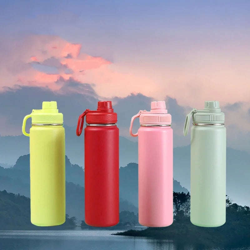 750Ml Water Cup Outdoor Travel Camping Sports Stainles Steels High Temperature Resistant Thermal Cup Large Capacity Water Bottle