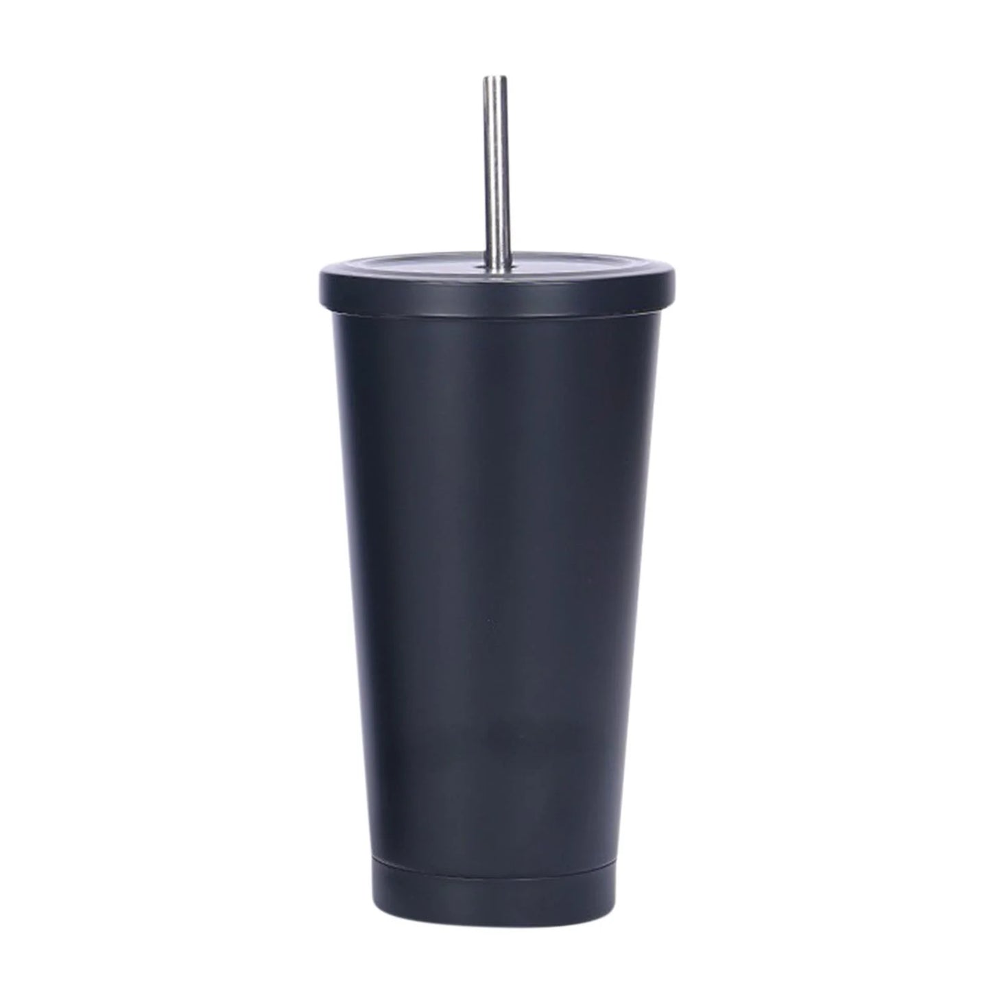 Fashionable Stainless Steel Straw Cup Coffee Cup 500Ml Large Capacity Vacuum Portable Insulation Gift Cup Cups Clearance Sale