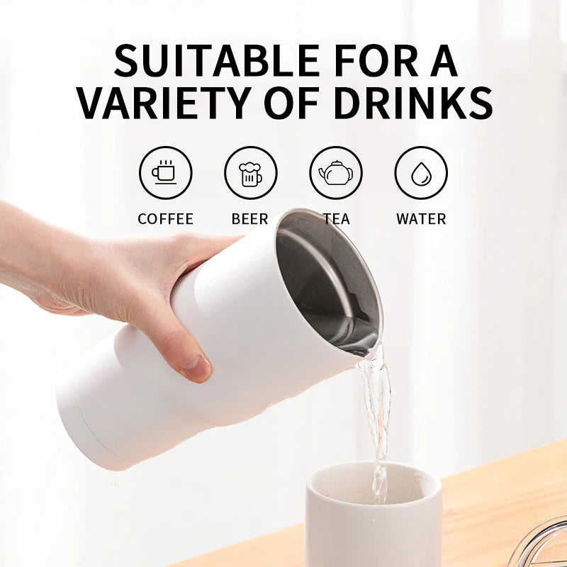 30Oz Stainless Steel Vacuum Thermos Tumbler Cups with Slider Lid Insulated Leakproof Travel Coffee Mug Water Cup Beer Bottle