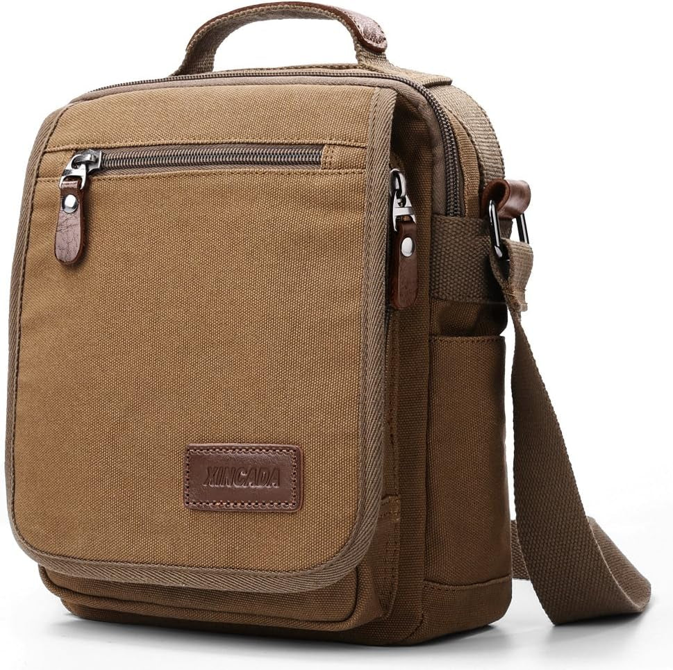 Mens Bag Messenger Bag Canvas Shoulder Bags Travel Bag Man Purse Crossbody Bags for Work Business