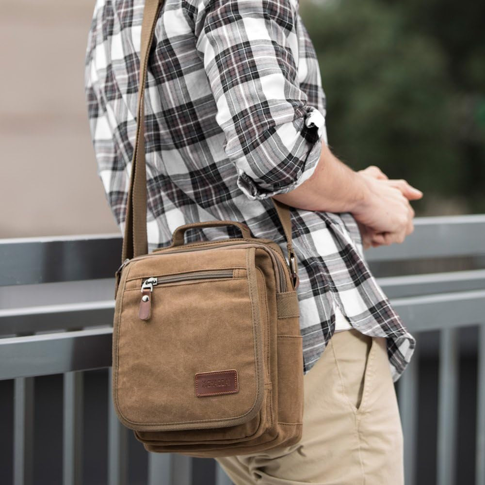 Mens Bag Messenger Bag Canvas Shoulder Bags Travel Bag Man Purse Crossbody Bags for Work Business