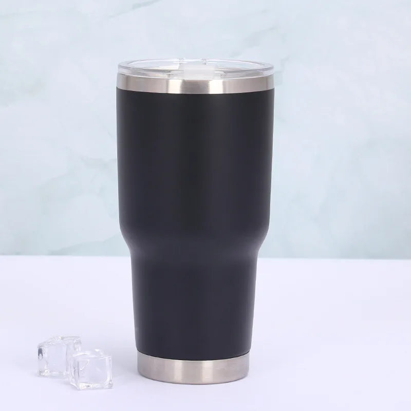 30Oz Stainless Steel Vacuum Thermos Tumbler Cups with Slider Lid Insulated Leakproof Travel Coffee Mug Water Cup Beer Bottle