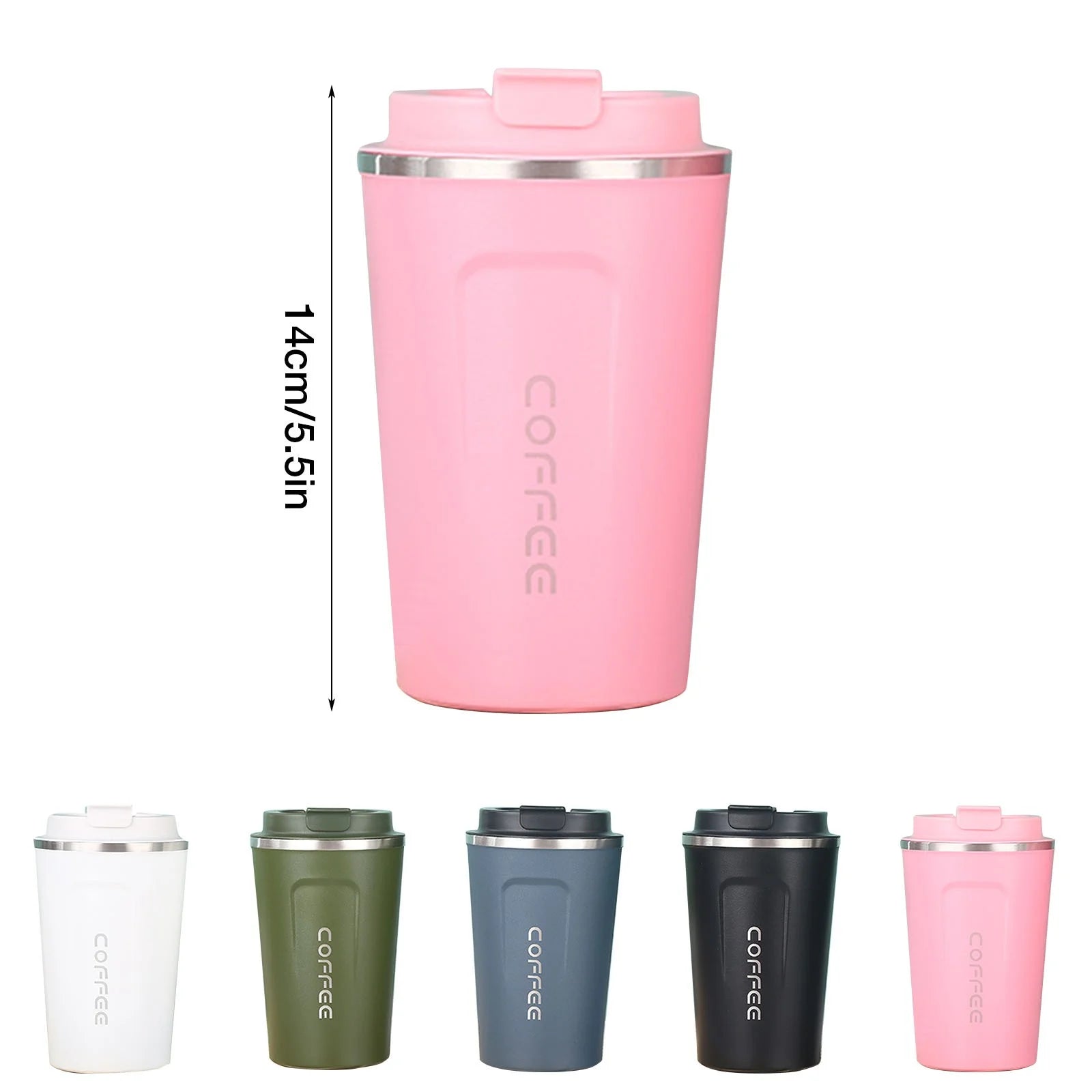 Travel Mugs Insulated Water Bottle Stainless Steel Coffee Cup Vacuum Insulation Cup Creative Outdoor Leisure Car Water Cup, Blue