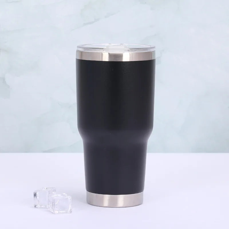 30Oz Stainless Steel Vacuum Thermos Tumbler Cups with Slider Lid Insulated Leakproof Travel Coffee Mug Water Cup Beer Bottle